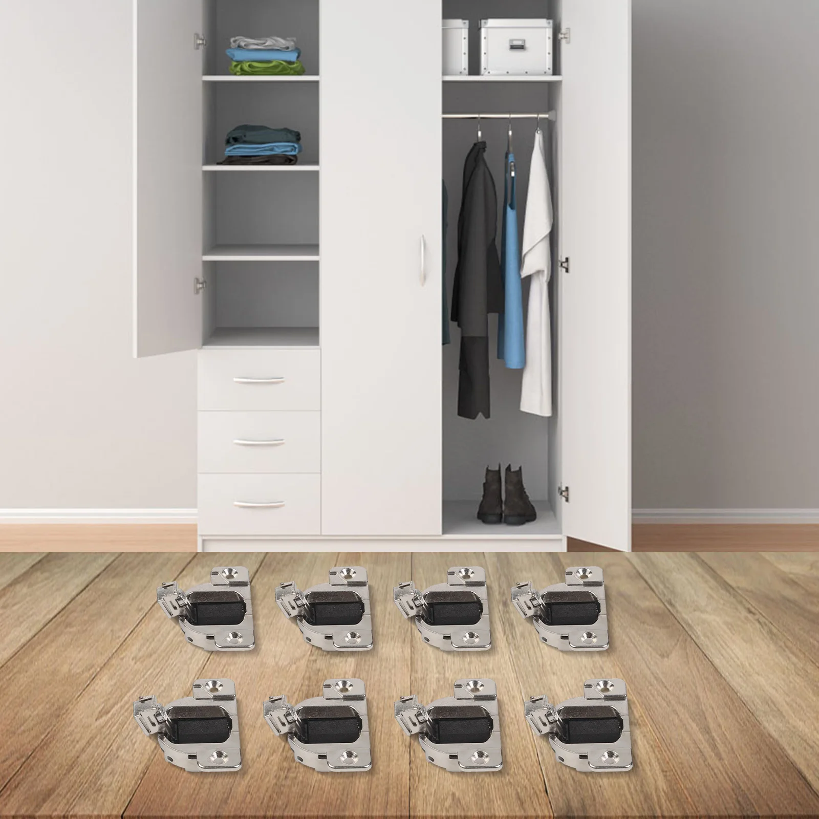 

Петли для шкафов в европейском стиле: универсальная совместимость, компактный дизайн, плавное открывание на 110°, долговечность