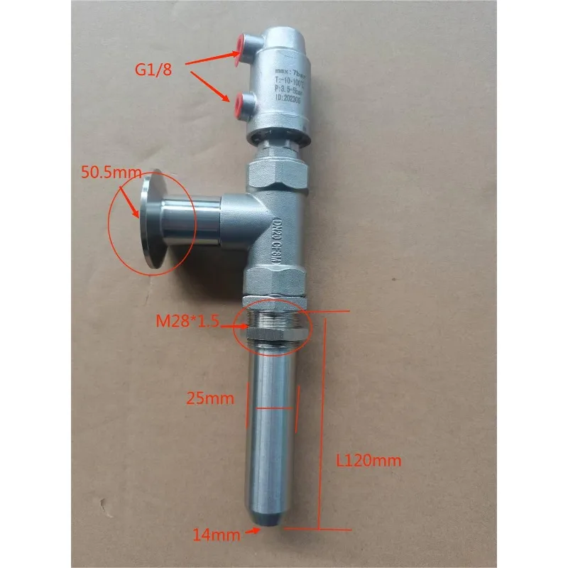 

Linear filling machine accessories stainless steel 316 anti-drip DN15 pneumatic filling valve feeding nozzle, liquid filling hea