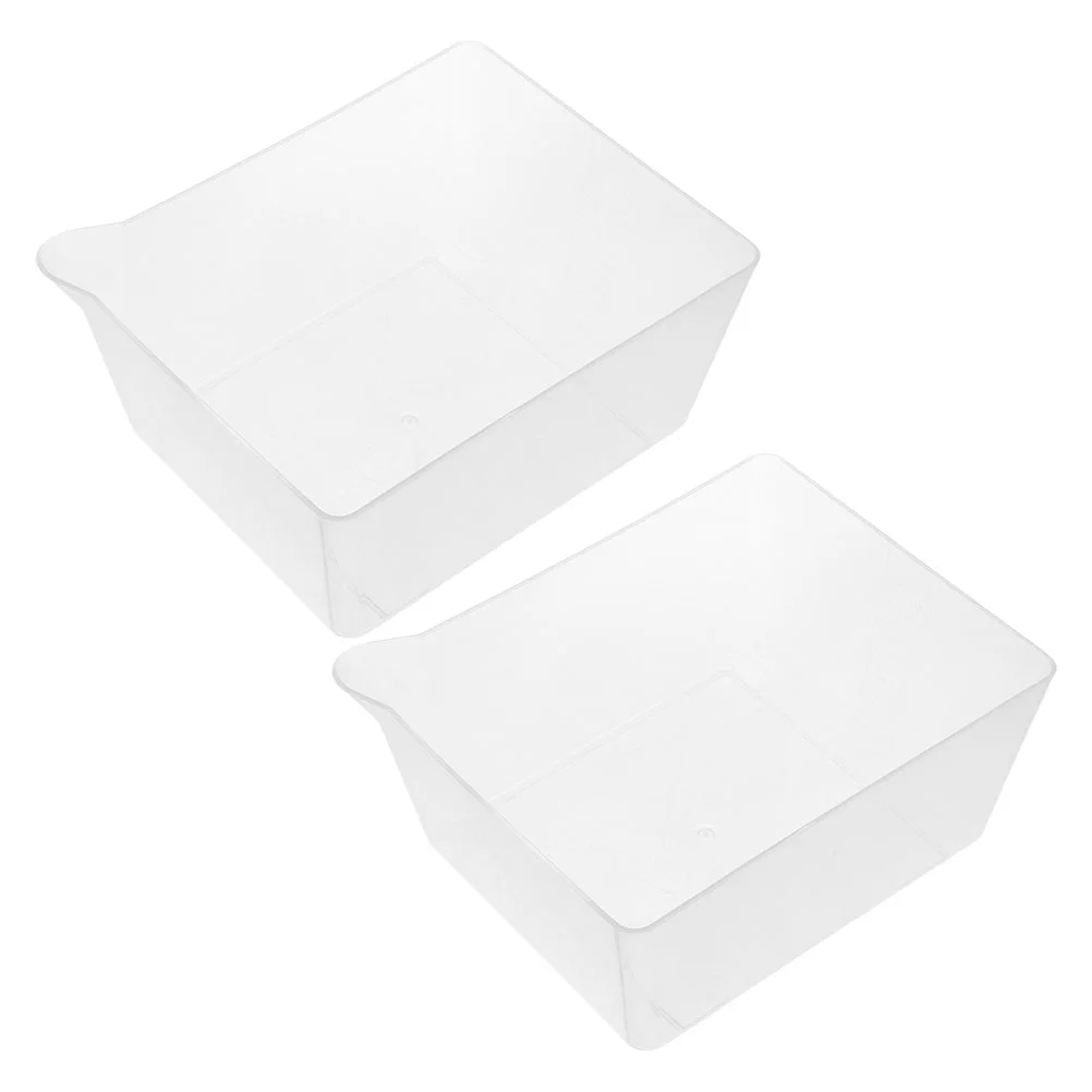 

2Pcs Digital Scale Pan Weighing Bowl Electronic Scale Tray Clear Plastic Kitchen Scales Portable Weighing Tray Measurement Bowl