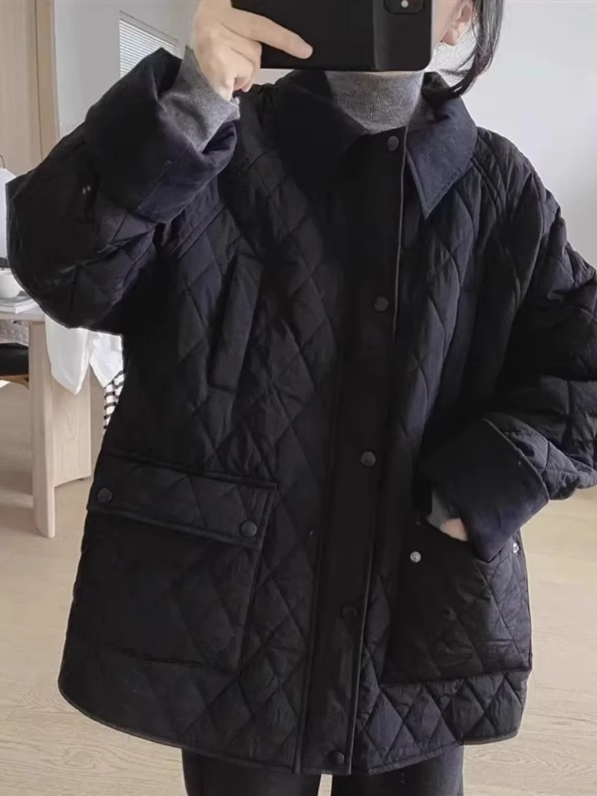 

Bla сращенное тонкое хлопковое джето, свободное женское пальто больших размеров, осень-зима, европейское пальто High Sensation, корейская версия