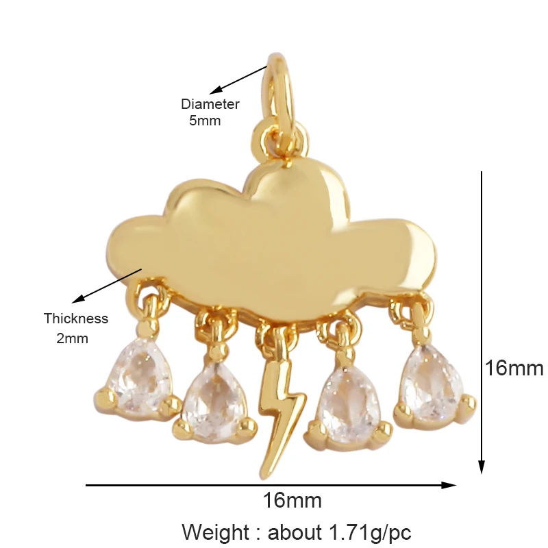 Whole sale custom selection -- Sun Moon Star 18K Gold Plated Charm Pendant,Cubic Zirconia Jewelry Necklace  Making Supplies