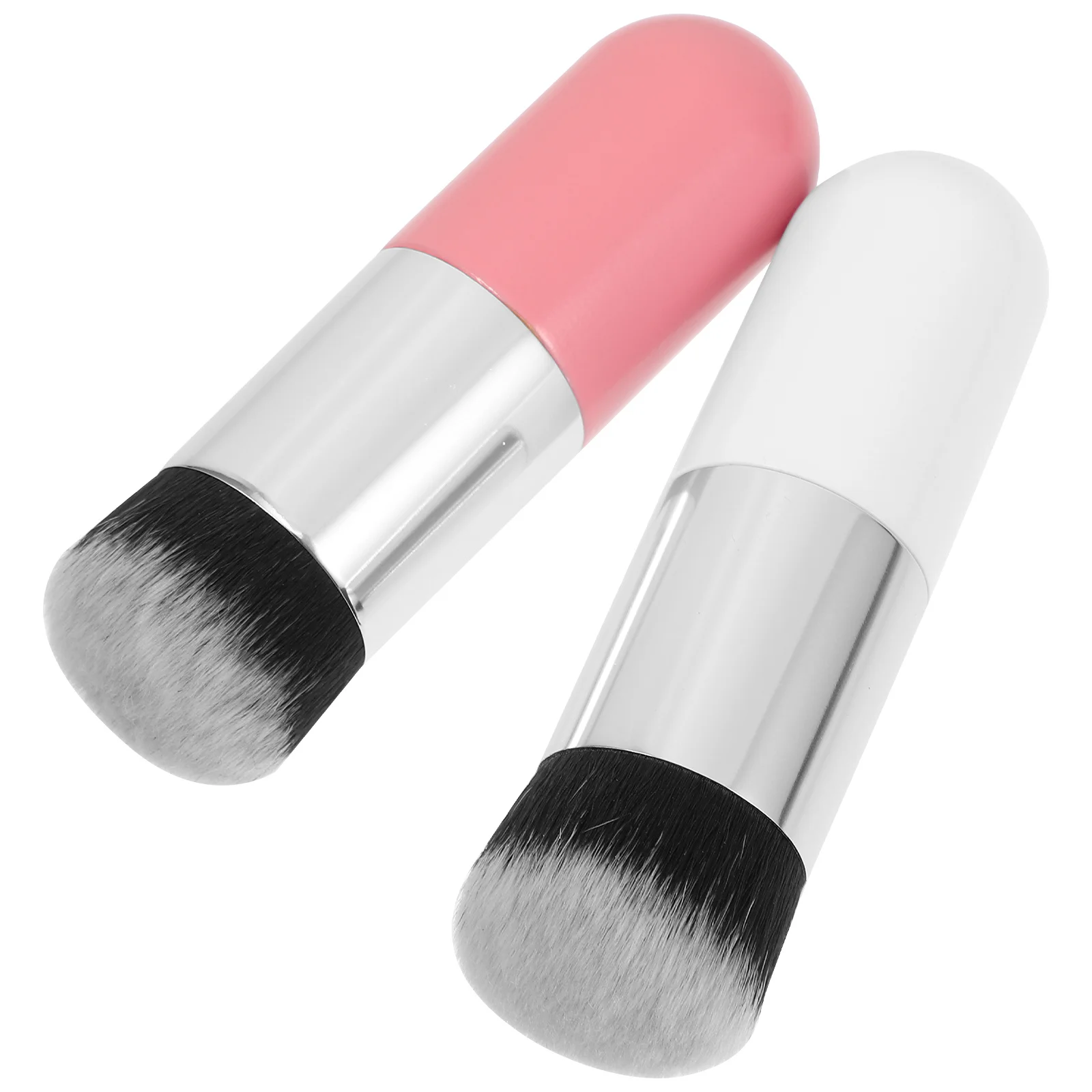 Juego de brochas de maquillaje de 2 uds., pelo sintético Premium, base suave de alta densidad, herramienta para colorete en polvo para mujeres y niñas