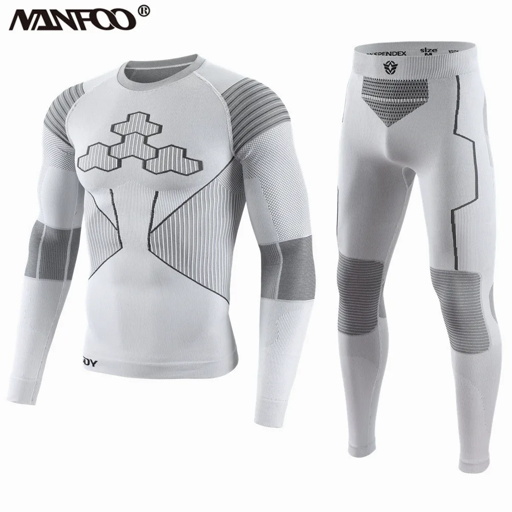 

Seamless Thermal Underwear For Men Soft Breathable Tight Slimming Fit Yoga Fitness Gym Skiing Under Clothes