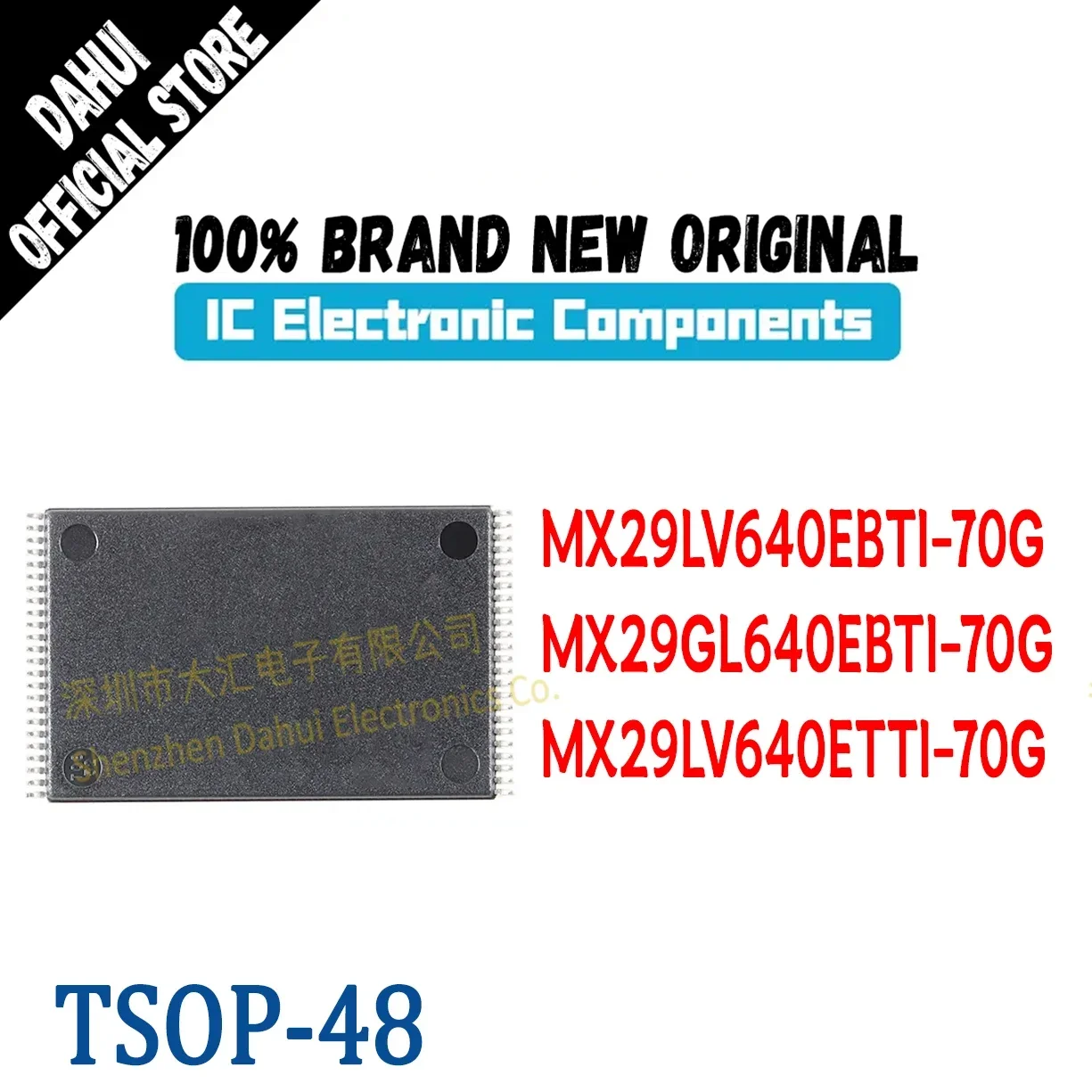 

MX29LV640EBTI-70G MX29GL640EBTI-70G MX29LV640ETTI-70G TSOP48 64MB FLASH Memory Chip IC New Original