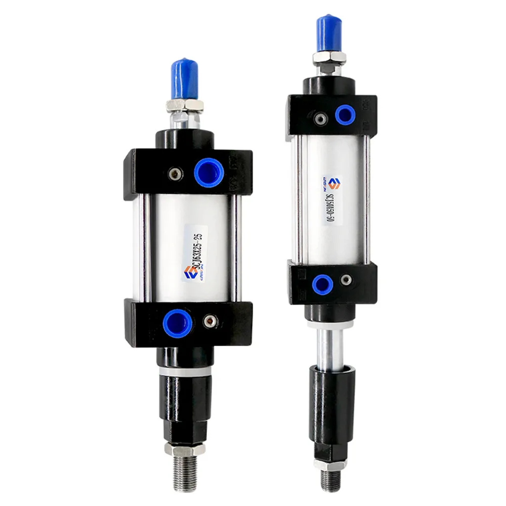 SCJ80 * 25/75/100/125/300/150/200-50/100 - S Pneumatic Big thrust bore cylinder double double out adjustable stroke cylinder