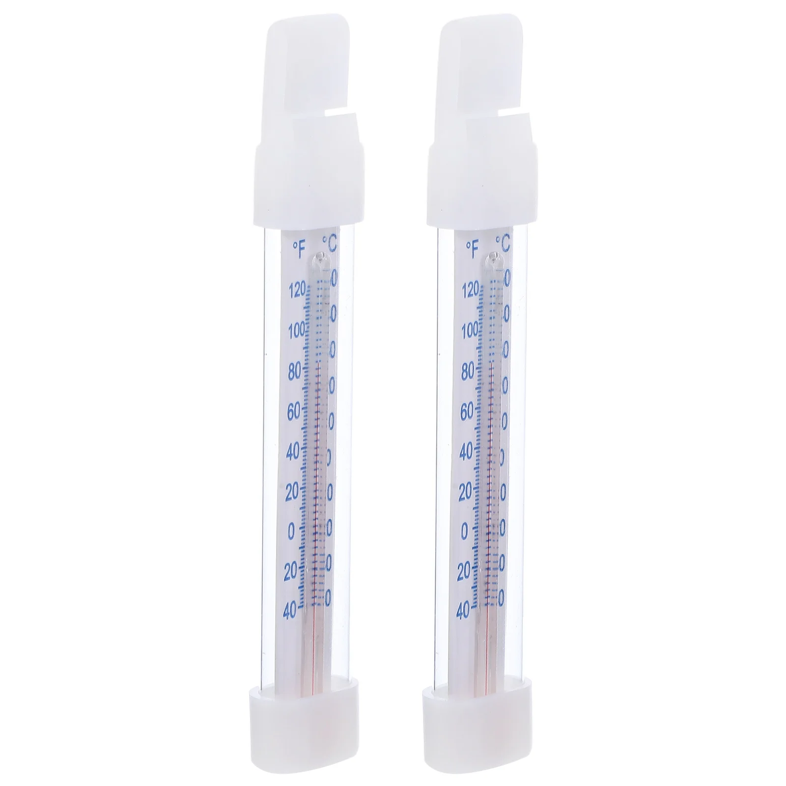 

2Pcs Refrigerator Thermometer Mini Glass Design Accurate Temperature Gauge for Fridge Freezer Food Safety Temperature Monitor