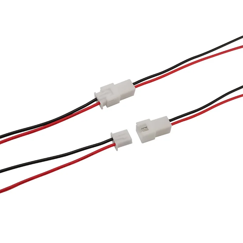 JST XH2.54 XH 2.54mm Pitch 2 Pin Male Female Plug Socket Wire Connector XH 2.54 2P Docking Terminal Electronic Wires 26AWG 20CM