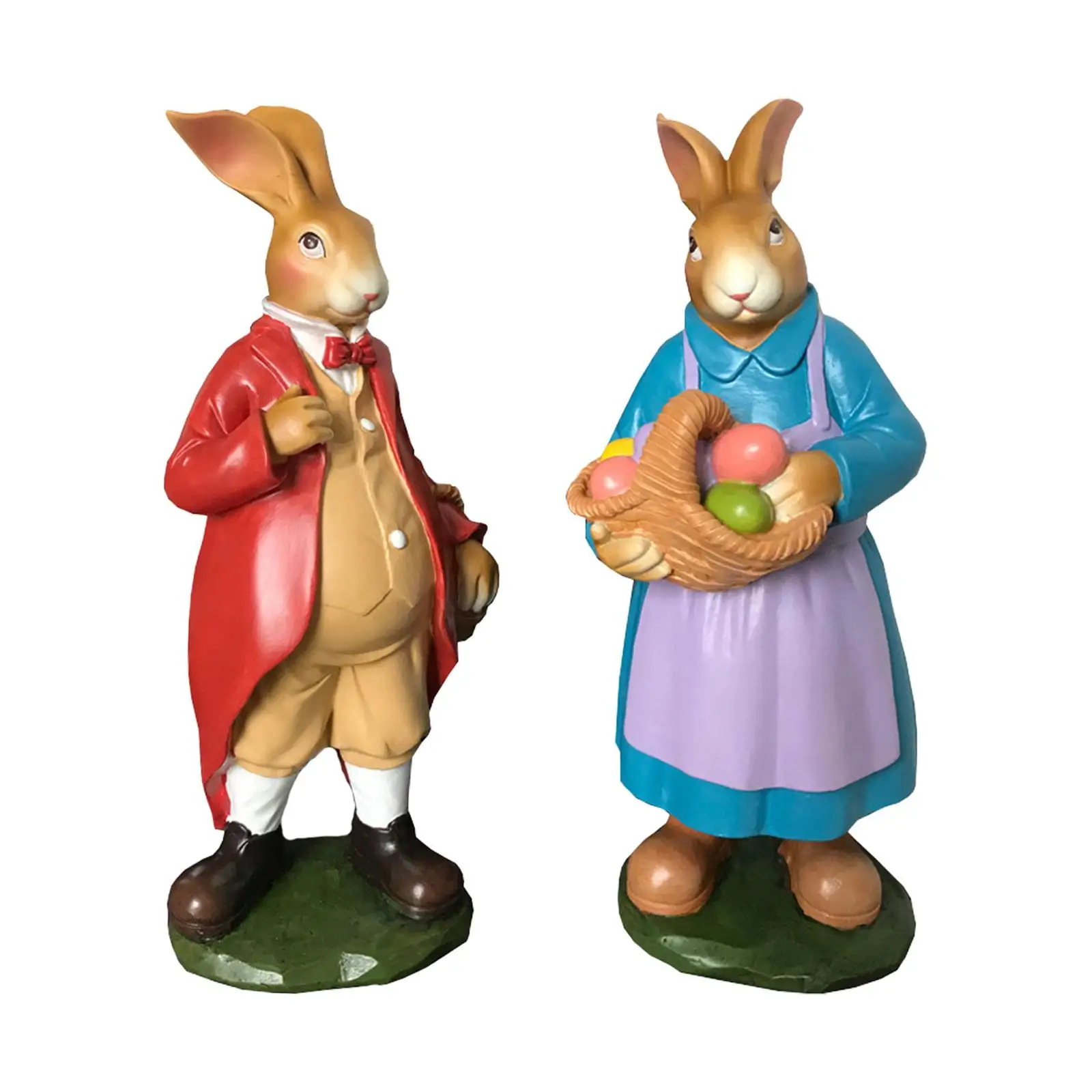 

Resin Sculpture Easter Bunny Statue Hare Yard Decoration Figurine for