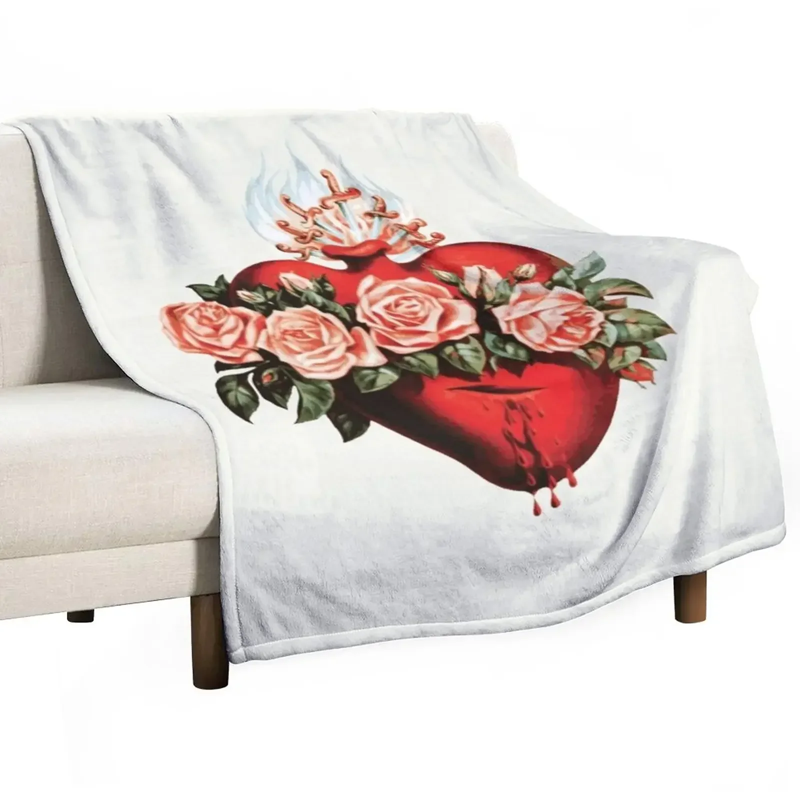 New Immaculate Heart of Mary Vintage Throw Blanket Plaid Extra Large Throw Bed covers sofa bed Decorative Beds Thin Blankets