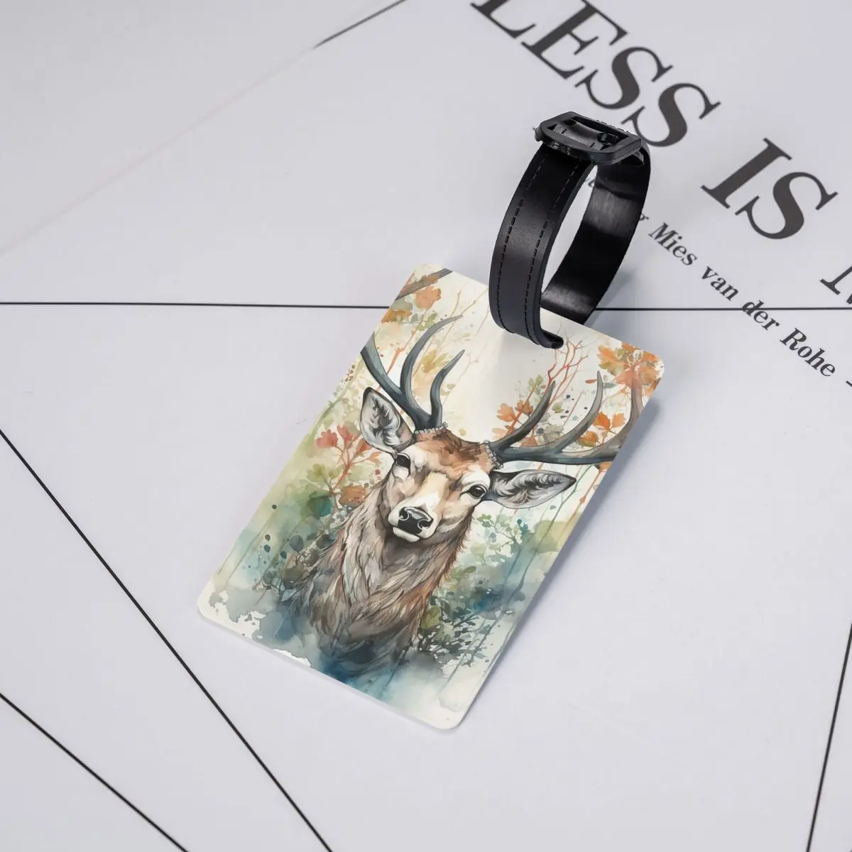 ملك الغابة الغزلان علامات الأمتعة حقيبة الملحقات السفر المحمولة الأمتعة الصعود علامة التسمية حامل معرف اسم العنوان #5