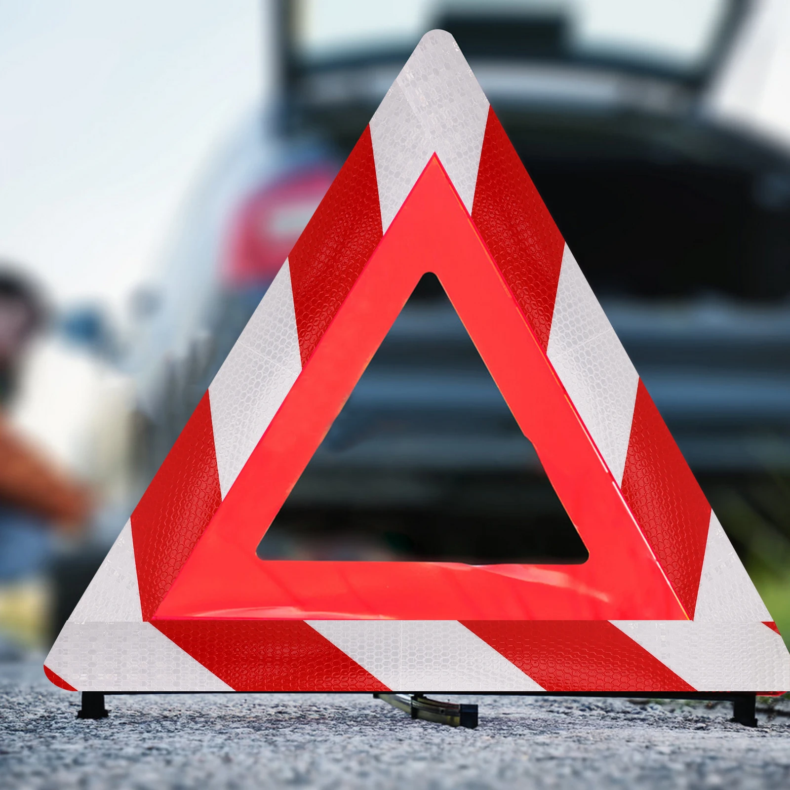 

1 Roll Reflective Warning Tape Bright Diagonal Stripes For Vehicles Roads Buildings Construction Sites Outdoor Indoor Use