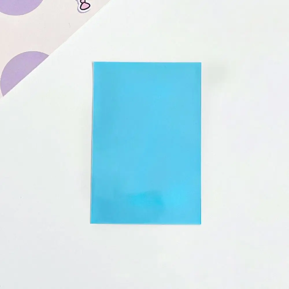 10pcs/set Easy Use Macaron Color Idol Photo Protective Cover DIY Two-layer Photo Cards Bag Pure Color Photo Card Film Idol Photo