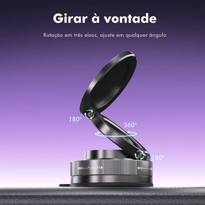 Magnetic Car Holder With Sink, Swivel 360 °, Compatible with iPhone 12-17 and Android, Brazil Coibeu 2026 new