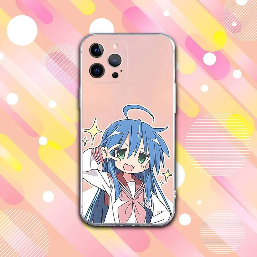 حافظة هاتف L-Lucky Anime S-Star لهاتف iPhone 17,16,15,14,13,12,11 Pro,Max,Plus,X,XS,XR,SE4,E غطاء ناعم شفاف صغير