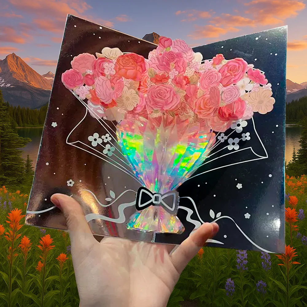 3D-Pop-up-Grußkarte für Hochzeitseinladungen – Geburtstag, Jahrestag, Valentinstag, Geschenk, Dankeschön, handgefertigte Karte für Freunde und Liebhaber – Detail 9