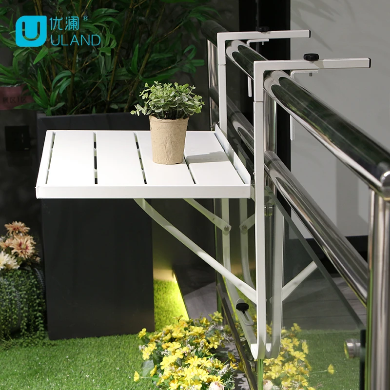 Uland Railing Hanging Table Iron Home Hanging Small Table European Outdoor Leisure Foldable Hanging Table