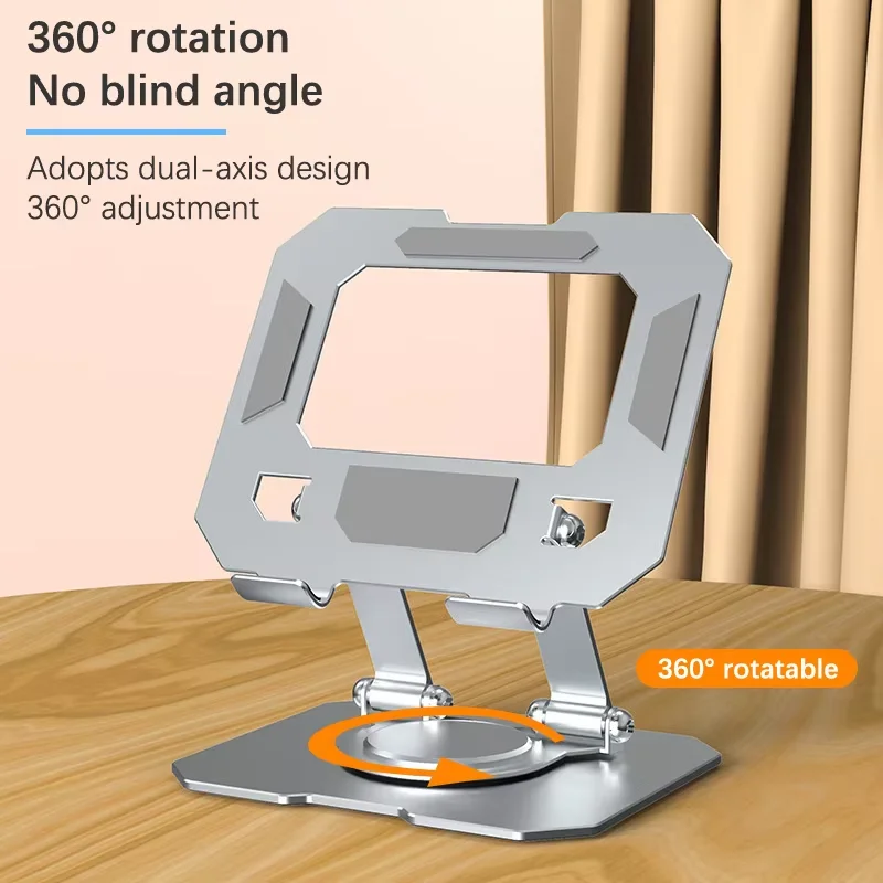 360° Rotatable Tablet Stand Adjustable Foldable Desktop Stand Holder Compatible For 4.7-12 Inch Ipad Pro/Air/Min Laptop Tablet