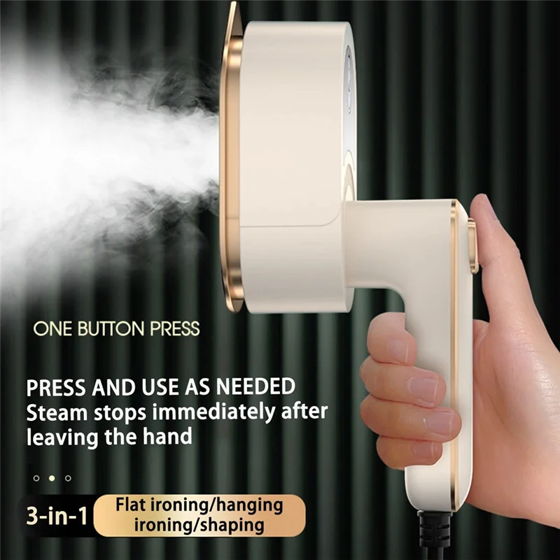 Upgrade Portable Ironing Machine - 180°Rotatable Handheld Mini Steam Iron - Travel Garment Steamer EU Plug