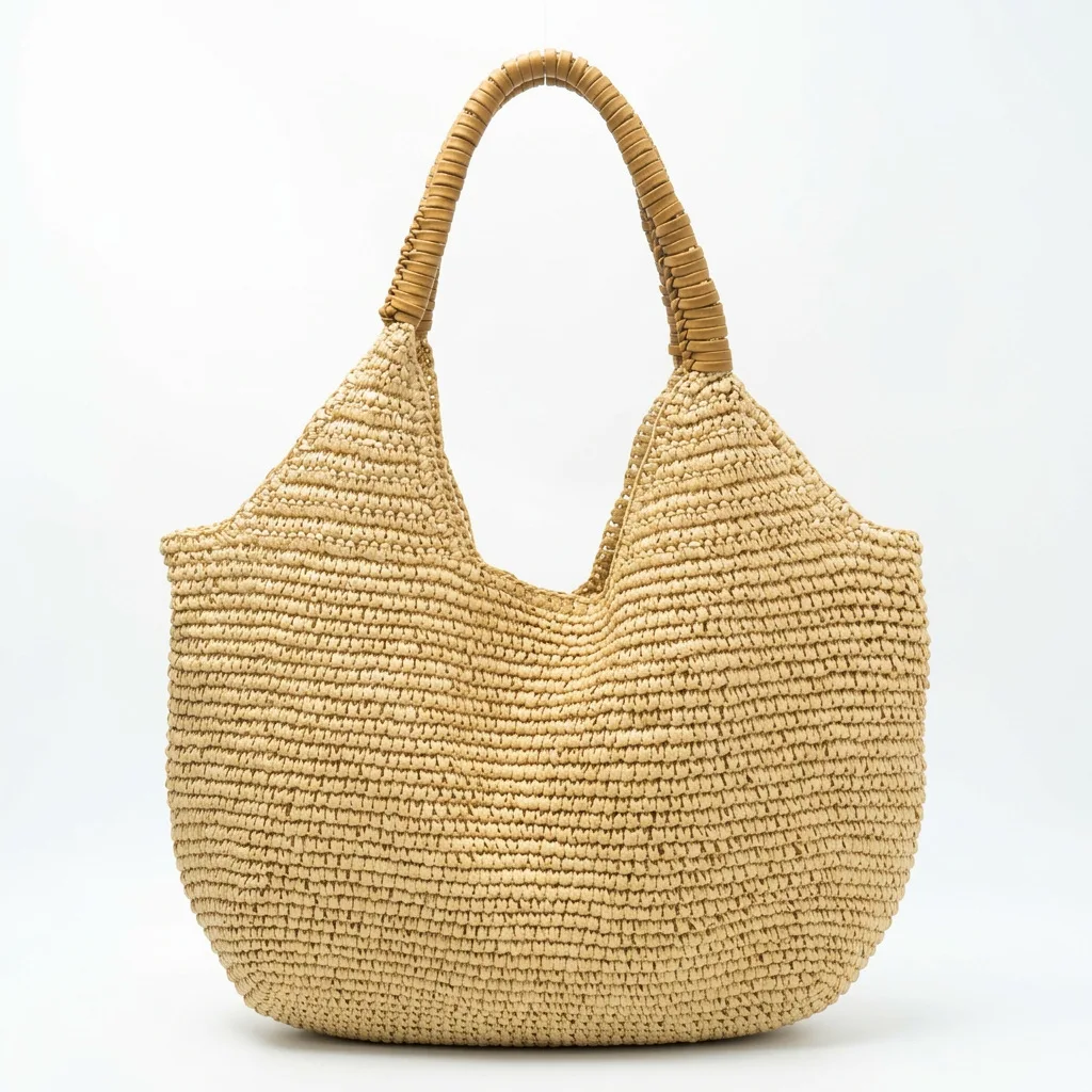 

Плетеная вручную вместительная сумка-тоут из соломки, пляжная сумка через плечо, повседневная дорожная сумка, мягкая овальная форма, с двойными ручками, в винтажном стиле, женская сумка