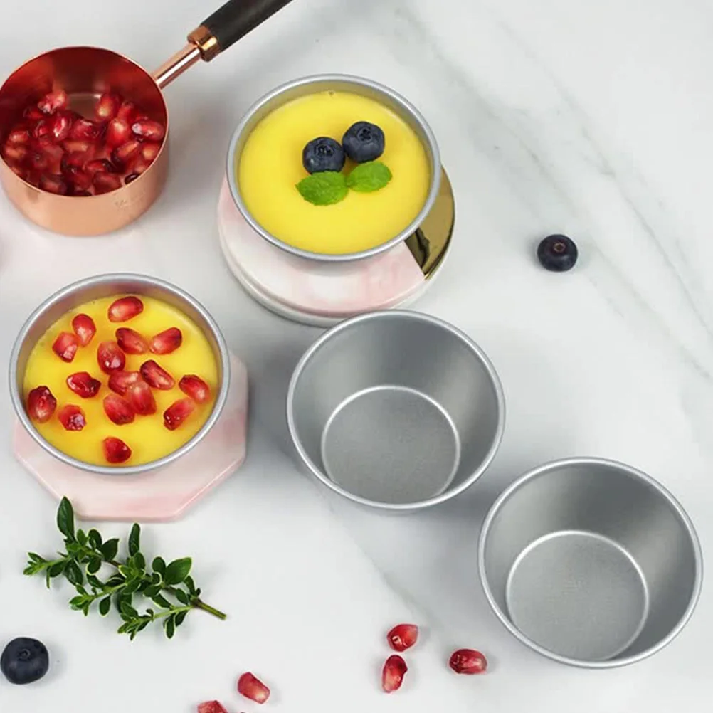 

2pcs Nonstick Cake Pan Round Baking Mould Set High-Carbon Steel Pudding Making Mold For Home Bakery Kitchen Accessories