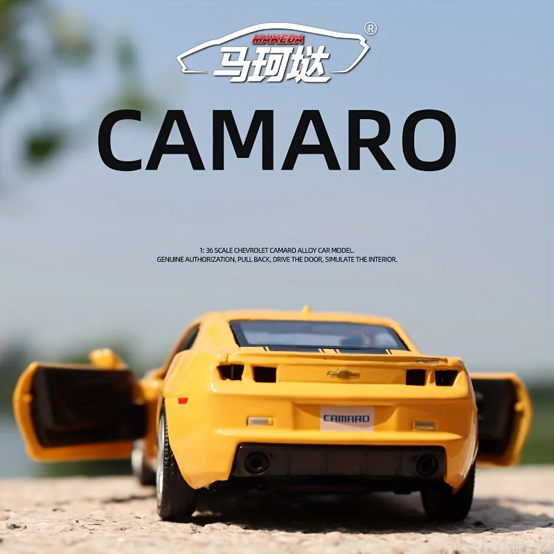 シボレー CR6-カマロ シリーズ シミュレート合金製カーモデル 非走行可能、ゼンマイ式推進 ハロウィン ブラックフライデーギフト