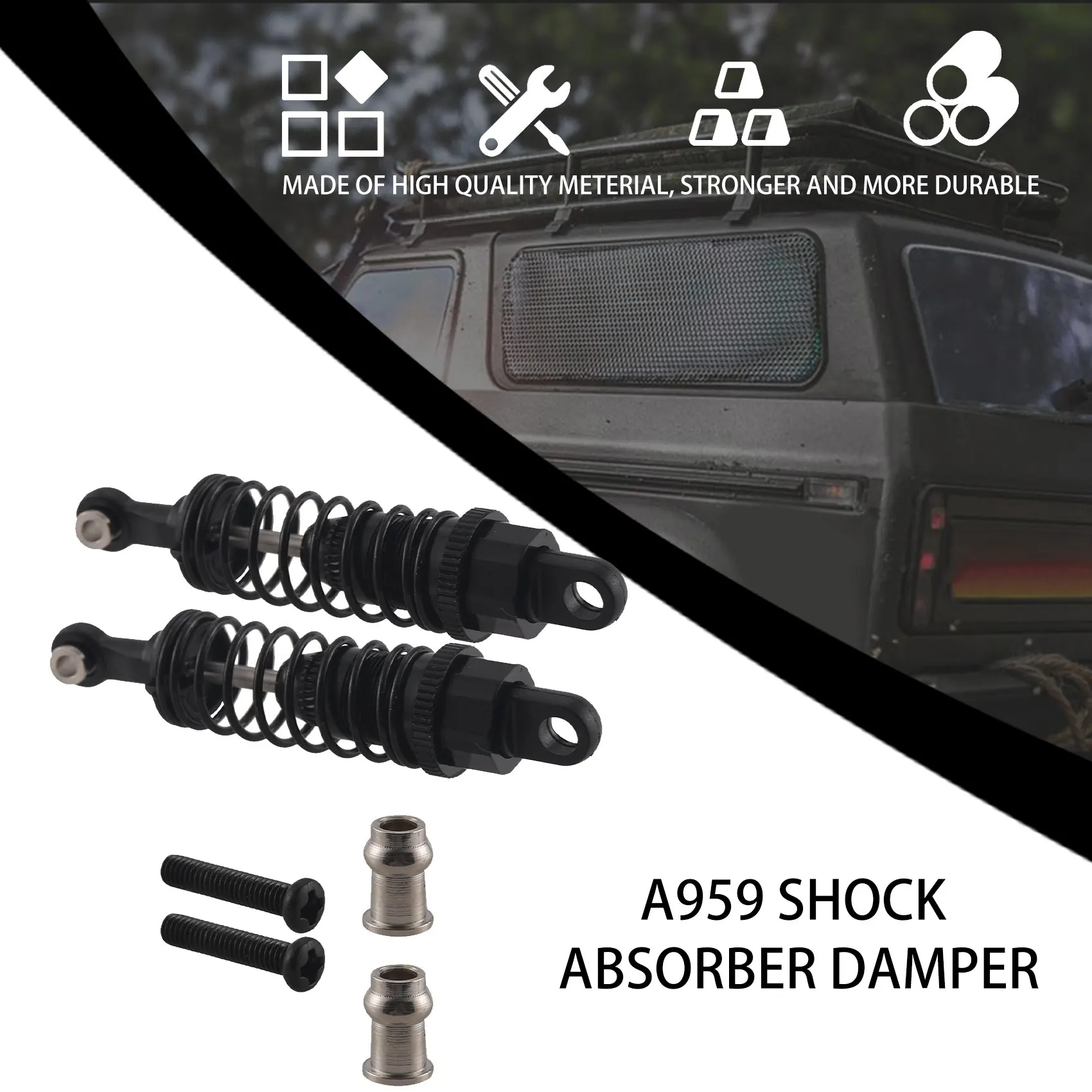 L81A 2025-2 個オイル調整可能な 65 ミリメートルショックアブソーバーダンパー Rc カー 1/18 Wltoys A959 A969 A979 K929 Hpi Hsp Traxxas Losi タミヤ