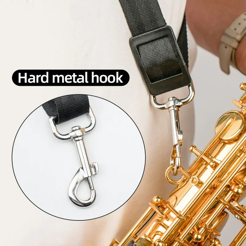 E-Flat Alto Tenor Sopran Saxophon Gurt, Umhängegurt, Hängebügel, Gurt für elektrische Blasinstrumente, Musikinstrumentenzubehör – Detail 4