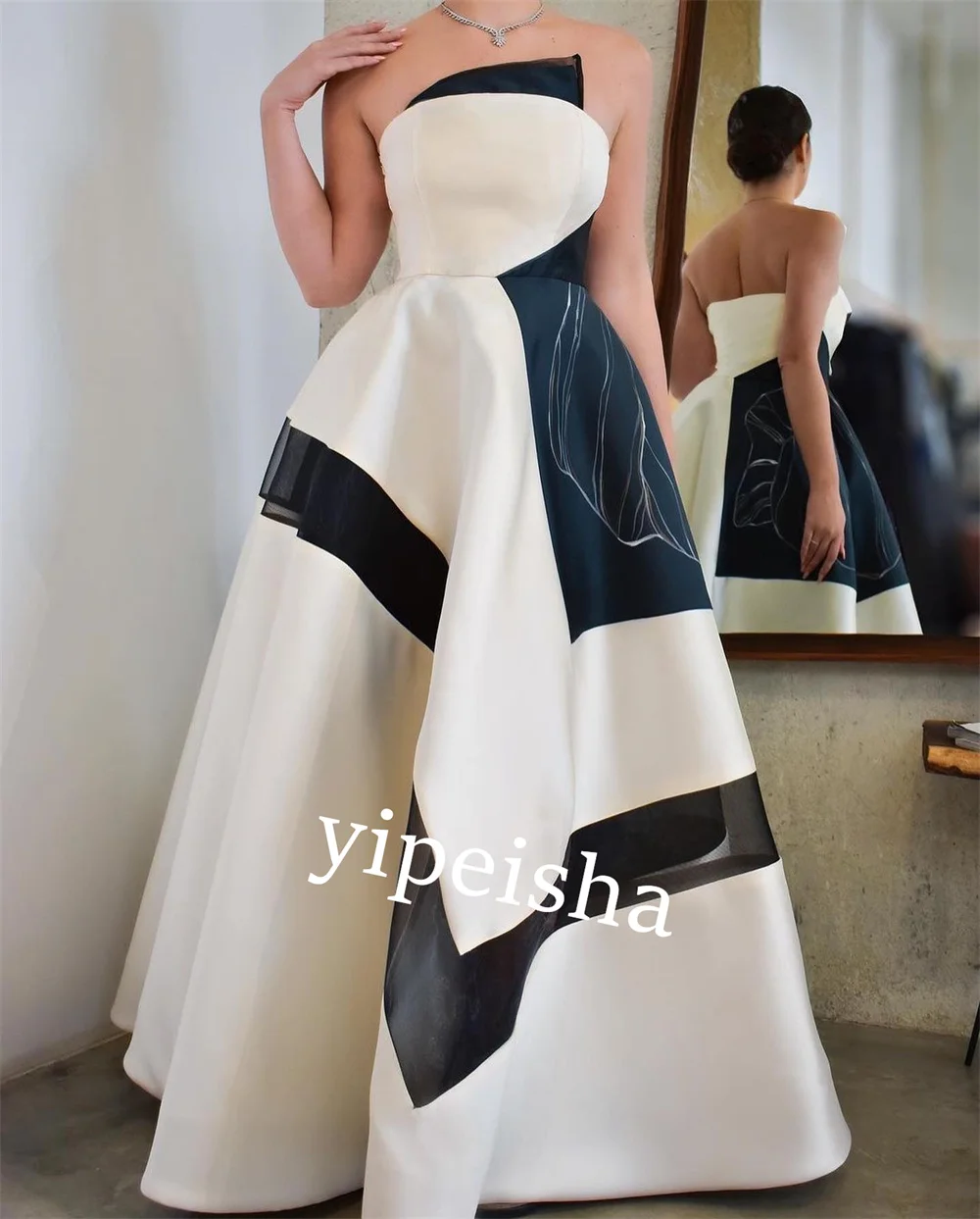 Customized S Draped Valentine's Day Ball Gown Strapless Bespoke Occasion  Long Dresses