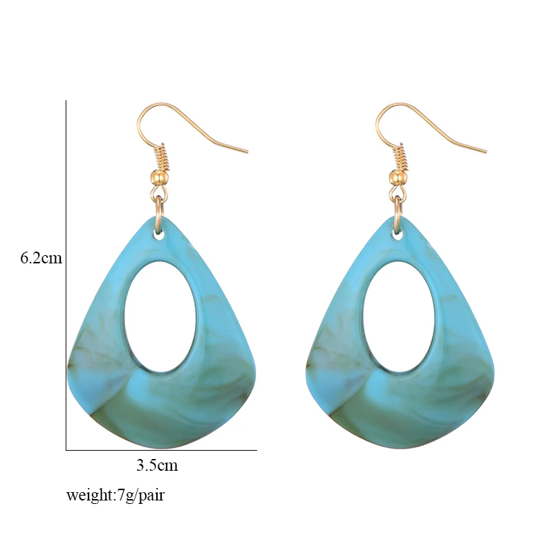 Eenvoudige Mode Drop Bengelen Acryl Oorbellen Voor Vrouwen Kolczyki Koreaanse Geometrische Hangende Bohemian Oorbellen Sieraden Pendientes