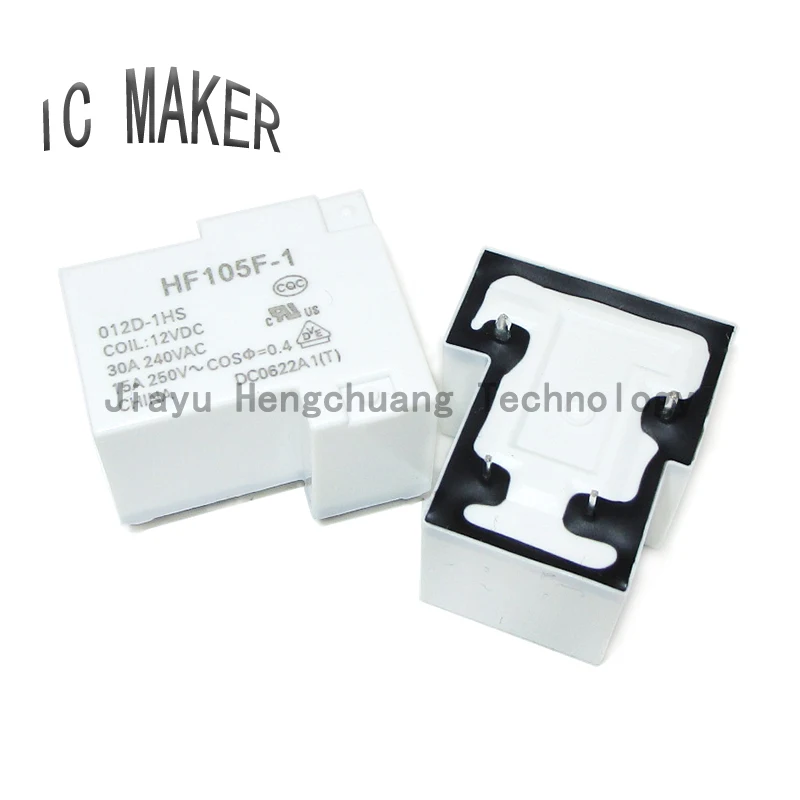 1PCS Original Power Relay HF-JQX-105F-1-005D-1HS HF105F-1-012D-1HS HF105F-1-024D-1HS 12V DC24V 4-pin 1HST 220V30A