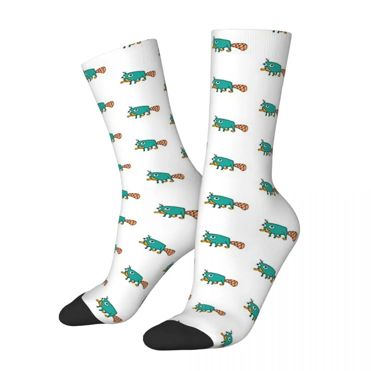 

Perry The Platypus Socks Harajuku Sweat Absorbing Stockings All Season Long Socks Accessories for Man's Woman's Birthday Present