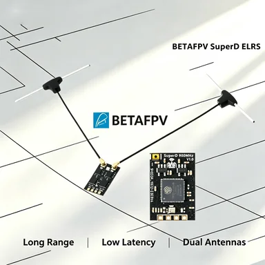 

BETAFPV SuperD ELRS Diversity Receiver 2.4GHz Long Range High Speed Low Latency for FPV Racing Freestyle Drone