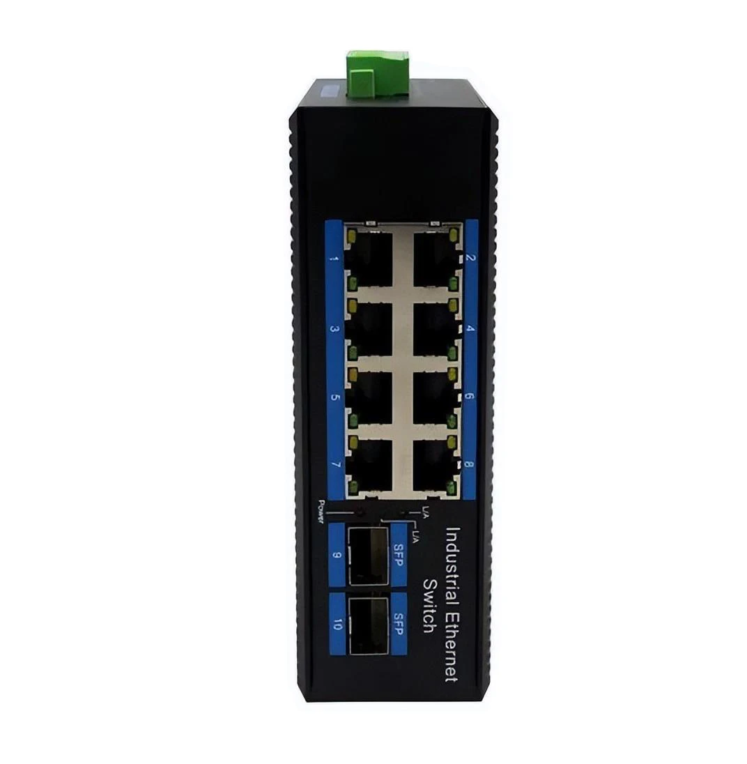 AOPRE L2 Managed Fiber Aggregation Switch 8x1000M SFP + 2x1000M SFP Ports with QoS SNMP Stackable VLAN Support