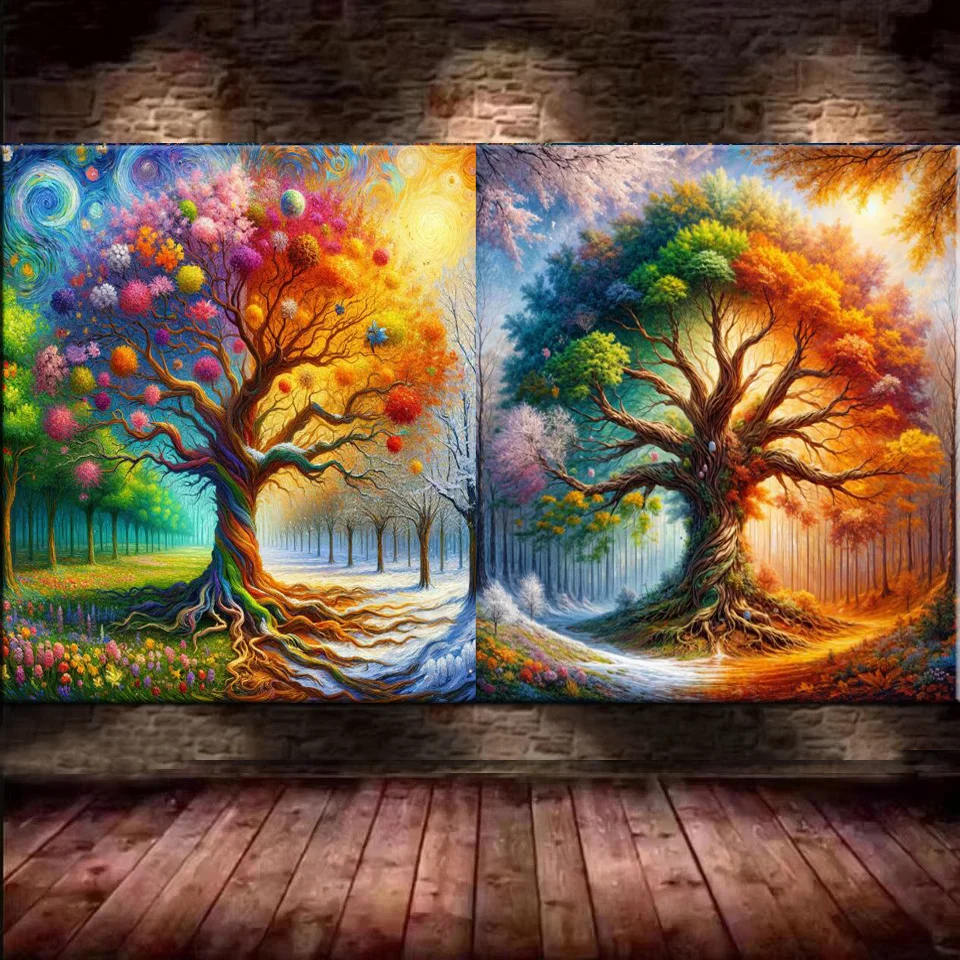 

Large Size Four Seasons Landscape DIY Diamond Painting New 2026 Full Diamond Mosaic Embroidery Cross Stitch Kits For Home Decor
