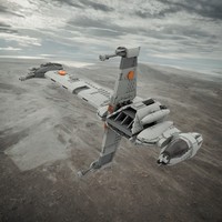 896 pcs | ASF-01 B-Wing Starfighter Model, Rotating Cockpit, Minifig Compatible, Ideal for Star Wars Fans | Building Blocks