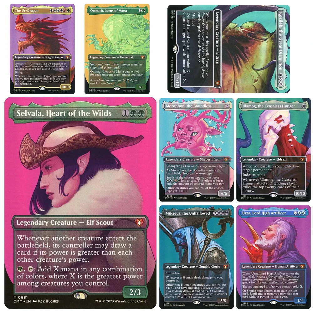 Коллекционная карточка Magic the Gatherings Storms, 8 шт./компл., Morophon Ulamog Omnath Kozilek Selvala The Ur Dragon, огнеупорная радужная коллекционная карточка