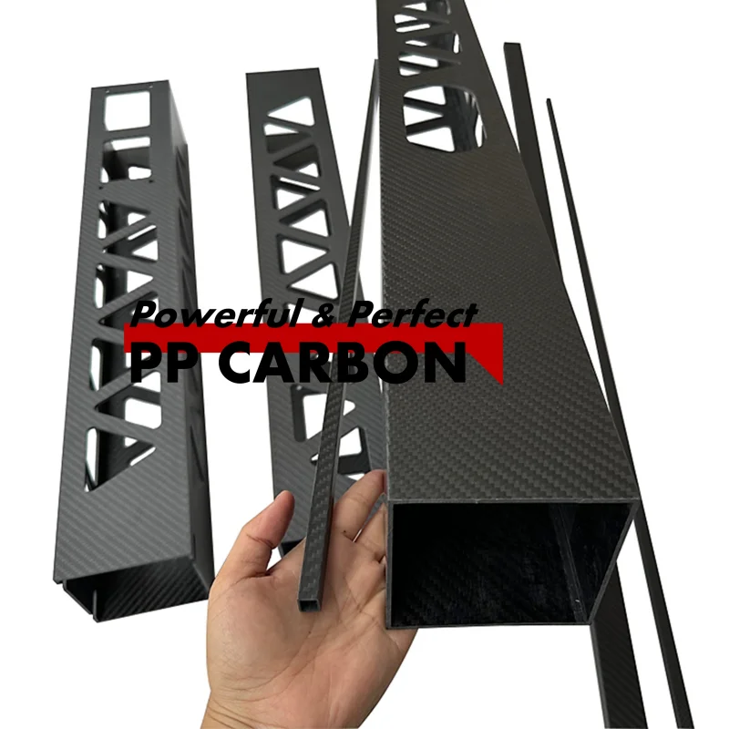 1PC 500mm Carbon Fiber Square Tube OD 30mm 35mm 36mm 40mm 45mm 50mm 56mm 70mm 80mm 90mm 100mm for Hardness Composite 3K Material