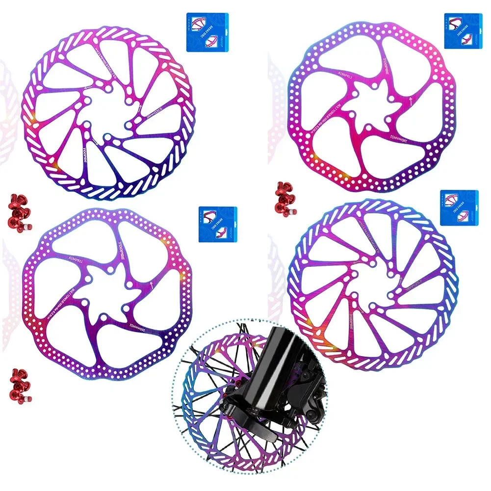 

Дисковый тормоз для горного велосипеда 160/180 мм, красочные гидравлические тормоза для горного велосипеда с винтами Torx T25, аксессуары для велосипеда, детали
