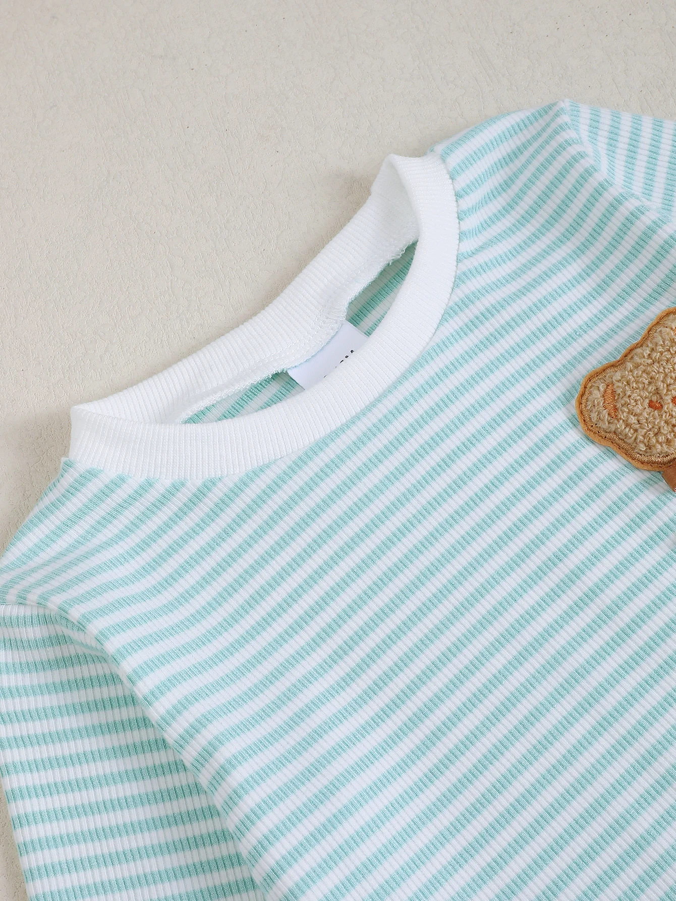Baby-Jungen-Set für Frühling und Herbst mit Bärenmuster, Rundhalsausschnitt, langen Ärmeln und langen Hosen, Babykleidung, Kleinkind-Outfit – Detail 10