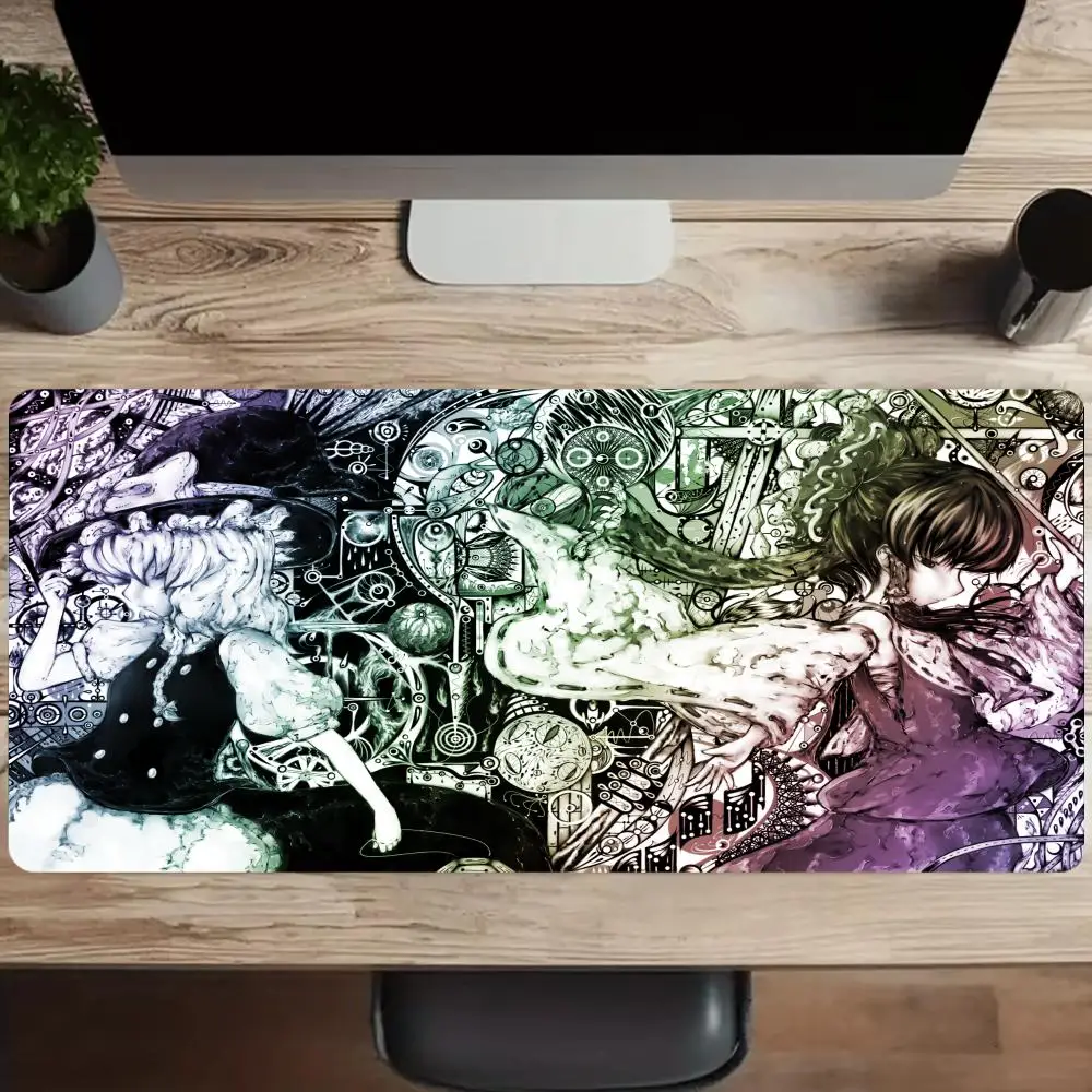 Touhou Project Mouse Pad Large Set Up Office Decor Gaming Setup Decoration Carpet Desk Decorating Supplies Rug Keyboard Mat