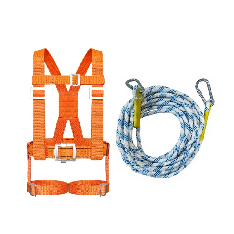 1pcs Five-Point Safety Harness High Altitude Work Safety Harness Safety Rope Belt Carabiner Outdoor Climbing Security Protection