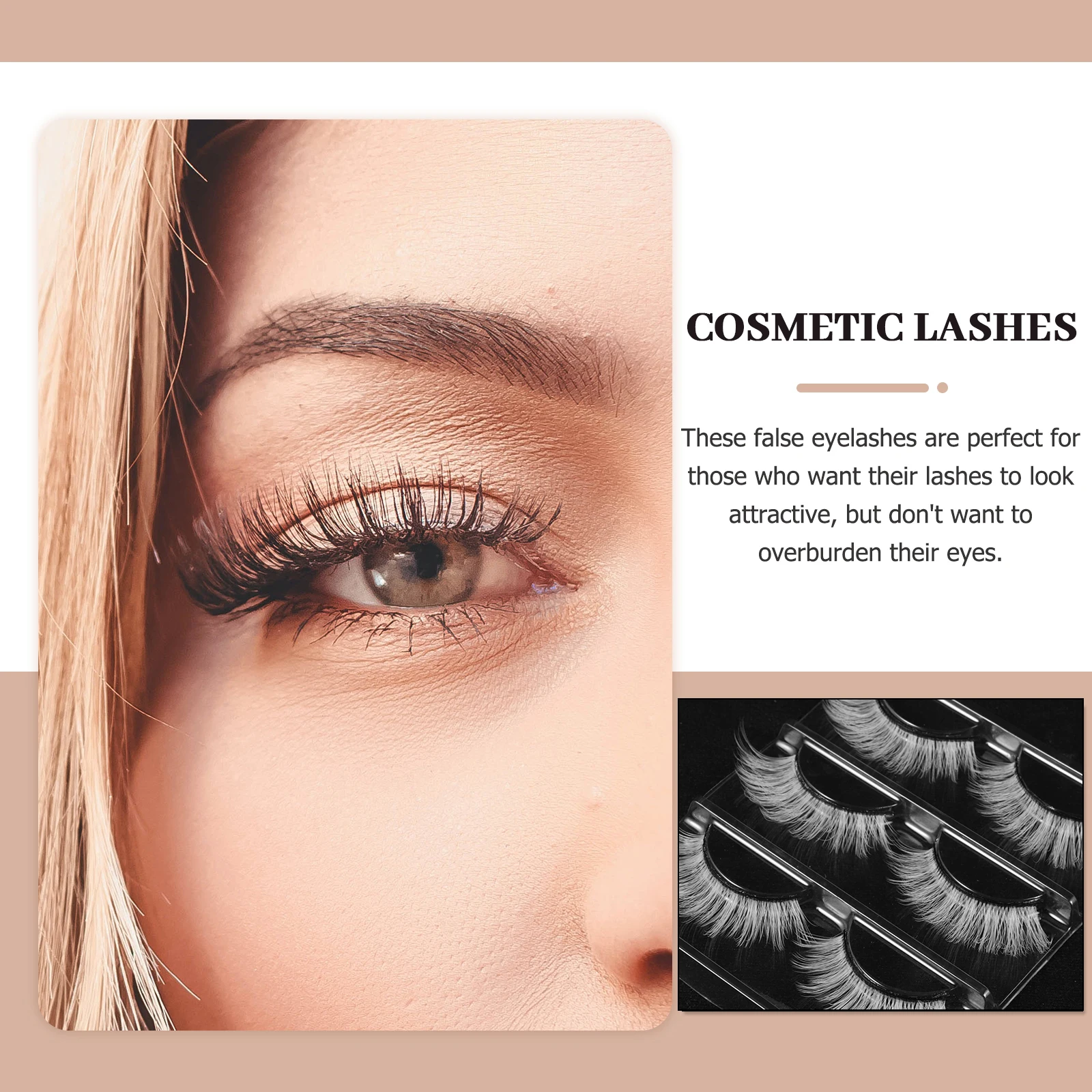 

False Eyelash Bulk Set White Lash Strips For Cosplay Lightweight Reusable Makeup Supplies Festival Style Eye Lashes Lash
