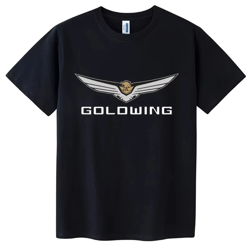 

2025 Summer New Hon Goldwing Gl1800 Gl1800 Graphic Print Fashion Casual High Quality Men's Round Neck Cotton T-shirt