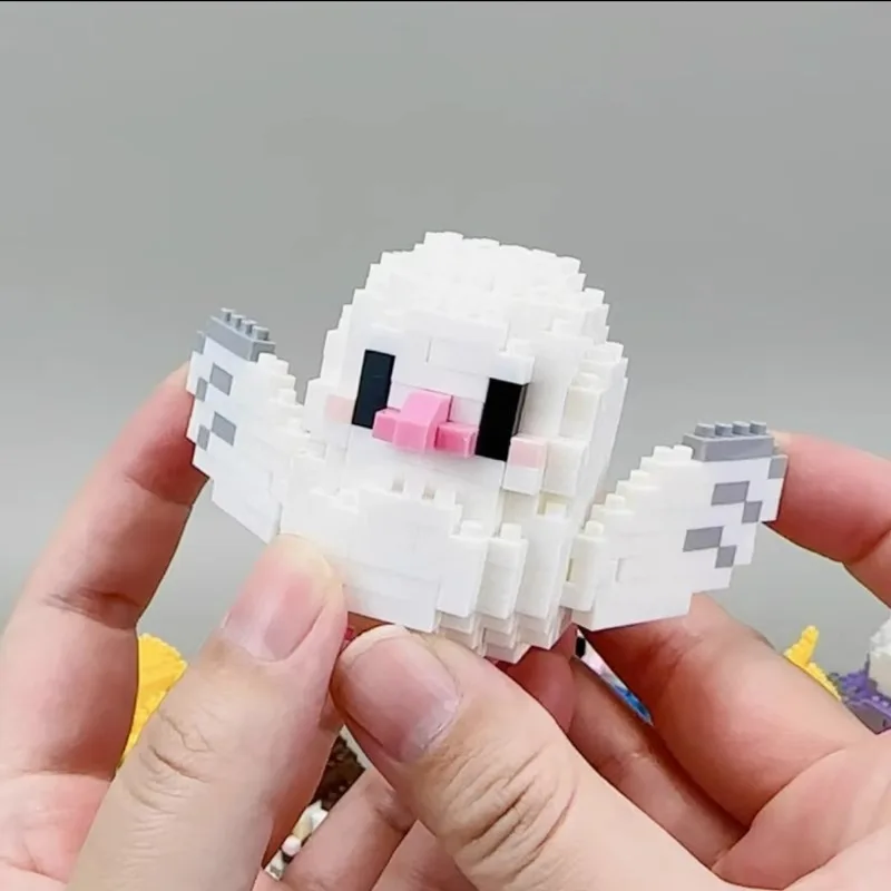 앵무새 새 마이크로 빌딩 블록, 코카티엘 버제리거, DIY 조립 비둘기 마코 3D 모델, 미니 브릭 피규어, 어린이용 장난감