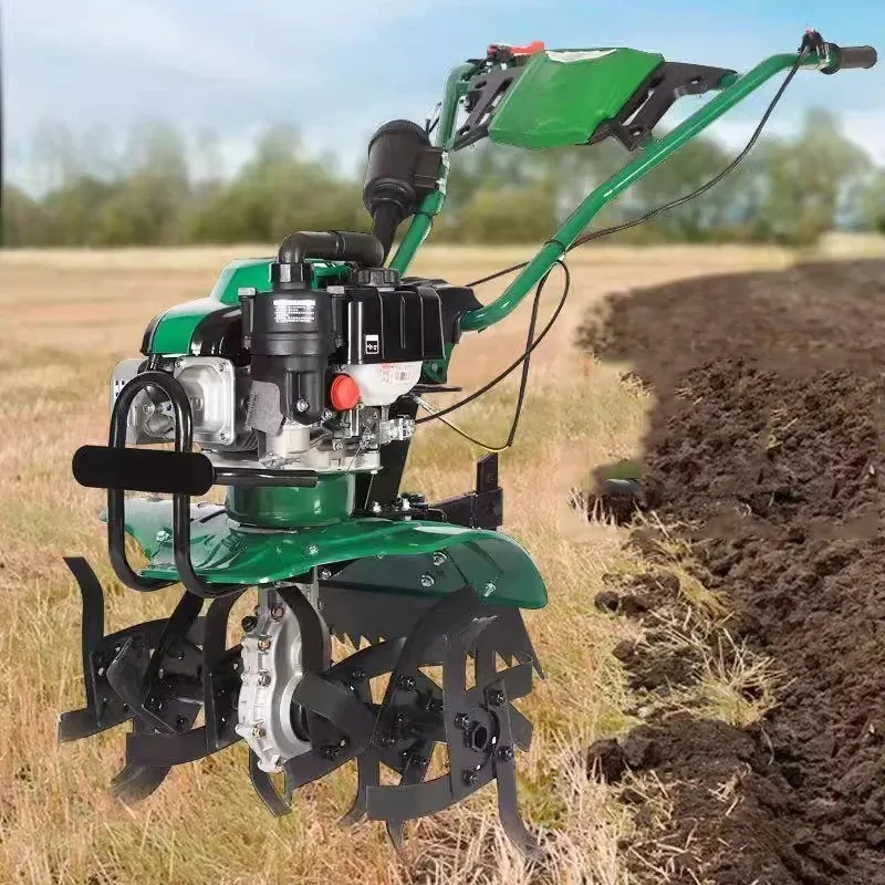 Micro-tillage machine Small Rotary Tiller for Farm Machinery Orchard Weeding Cultivator Trenching Weeding Ridging-New C