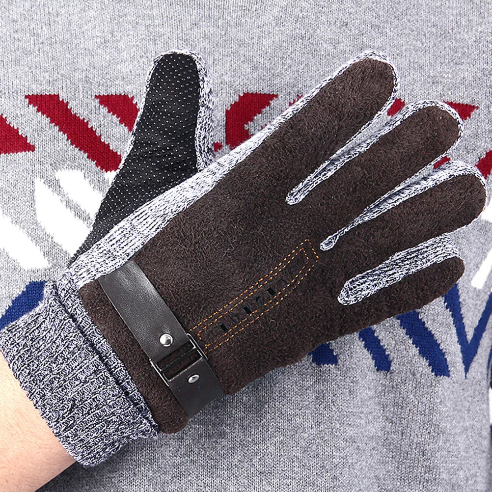 

Men's Seamless Elegant Gloves Thick Insulated Windproof Waterproof Breathable Ski Gloves for Winter Cycling Motorcycling