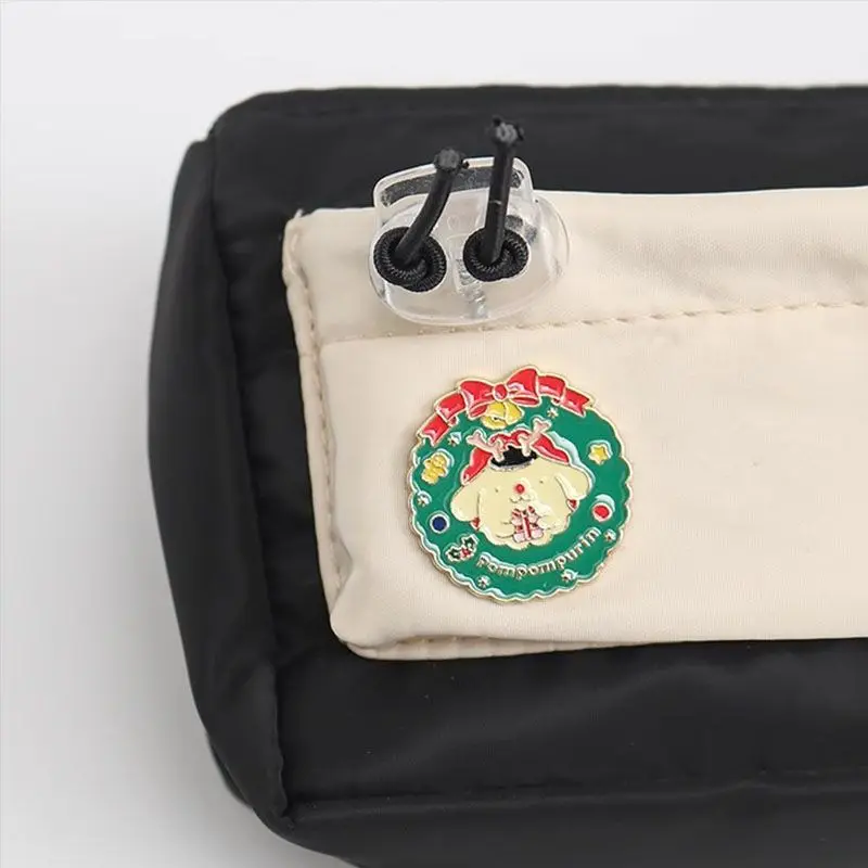Hello Kitty Kuromi Anime Kawaii Sanrio Bag Decoration Brooch Cute My Melody Christmas Student Badge Creative Accessories Toys