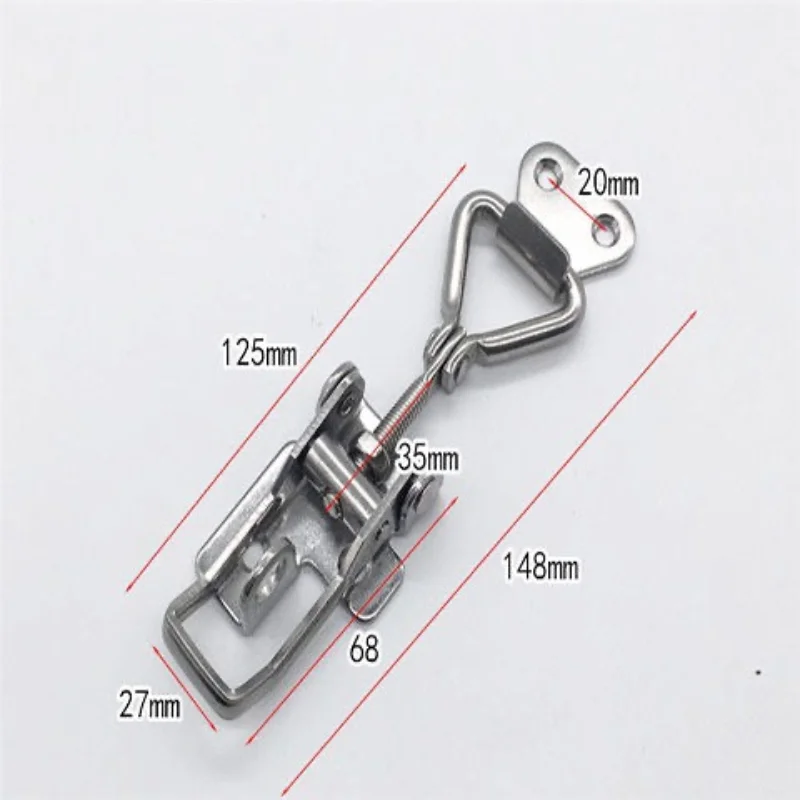 1pcs SUS 304 stainless steel adjustable locking Spring Loaded Toggle Case Box Chest Trunk Latch Catches Hasp Durable