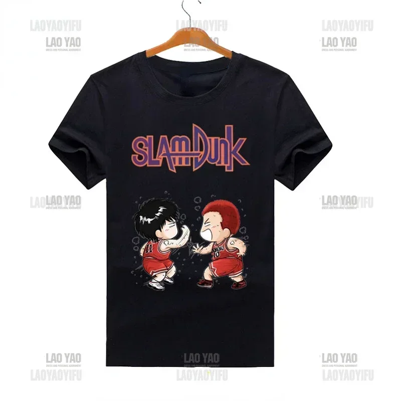 Slam Dunk Movie Co-branded Short Sleeve Tshirt Rukawa Maple Sakuraki Hanamichi Century High Five Cartoon Print Short Sleeve Tops