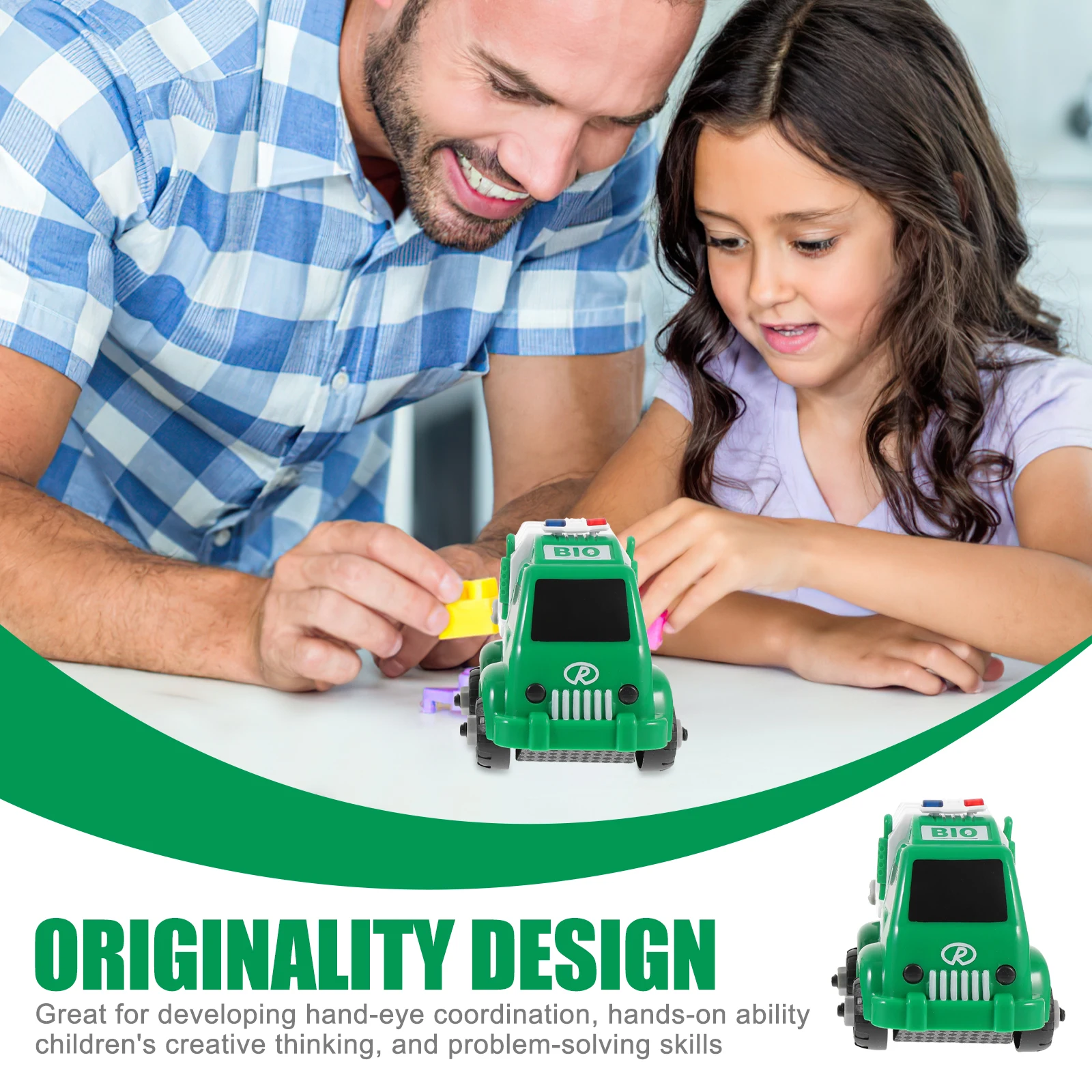 

4 Pcs Sanitation Car Toys Garbage Truck Educational Playset Detachable Sorter Plaything Birthday Gift Classification